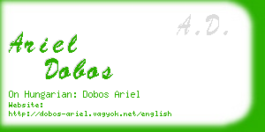 ariel dobos business card
